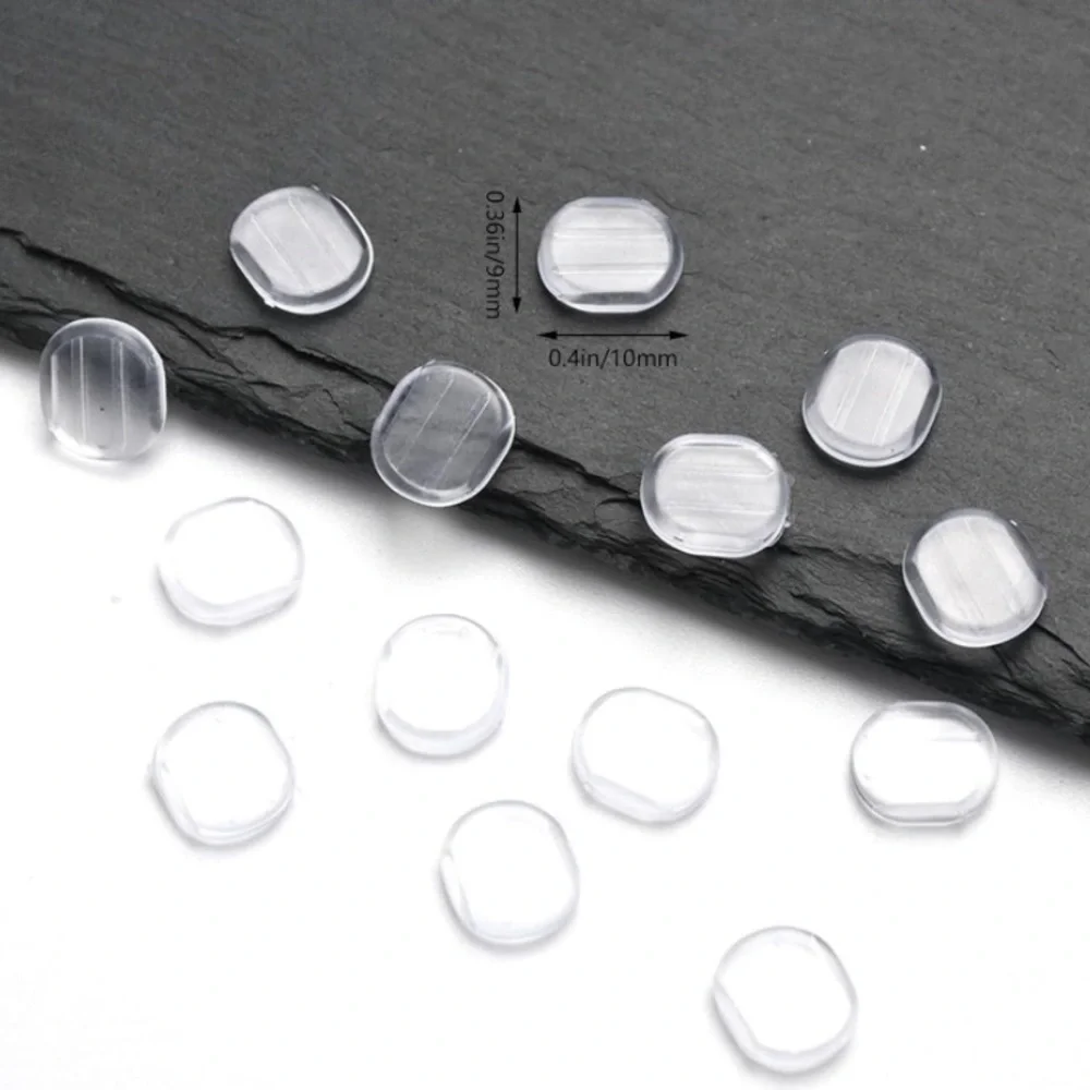 12 Pieces Earring Clip On Pads Clear and White Silicone Comfort Cushions. - Picture 5 of 5